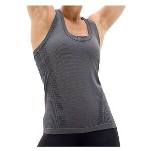 Athleta Momentum Seamless Tank black stripes M